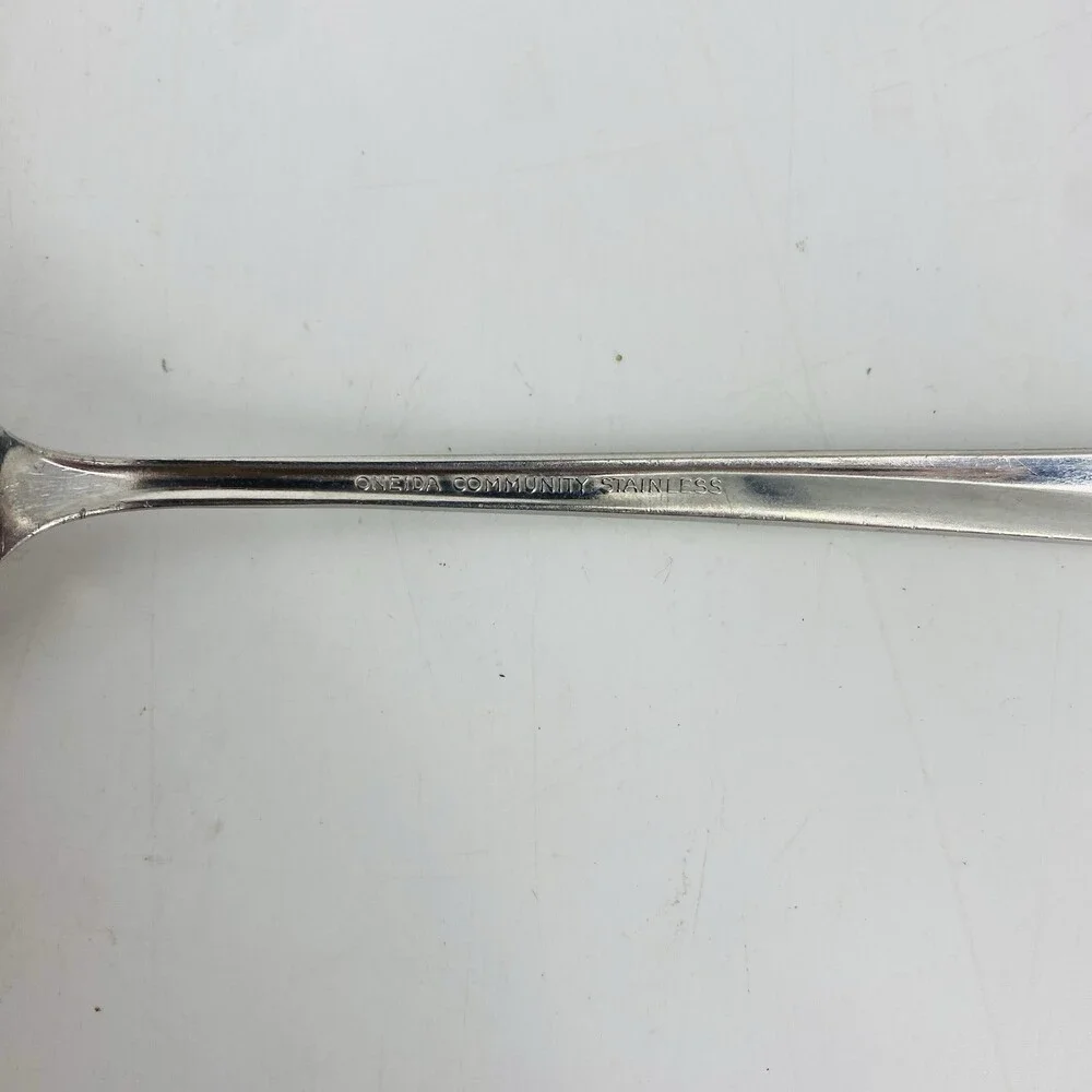 Set of 2 Oneida Community Twin Star Atomic Long Iced Tea Spoons Stainless Shiny